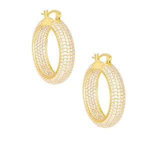 Brand New in Box Uncommon James Kristin Cavallari Gold Ritz Hoop BNIB